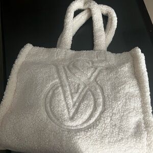 Victoria's Secret Cream Sherpa Tote